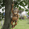 Realistic Monkey Chimp Hanging Rope Garden Ornament Outdoor Resin Statue Sculpture Decor For Trees 3