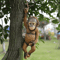 Realistic Monkey Chimp Hanging Rope Garden Ornament Outdoor Resin Statue Sculpture Decor For Trees 4