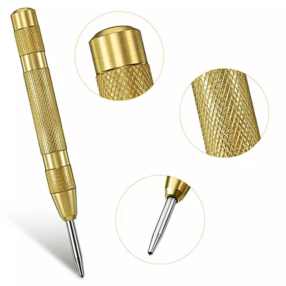 Automatic Center Punch Tool Adjustable Spring Loaded Super Strong Metal Drill Marker For Precision  8