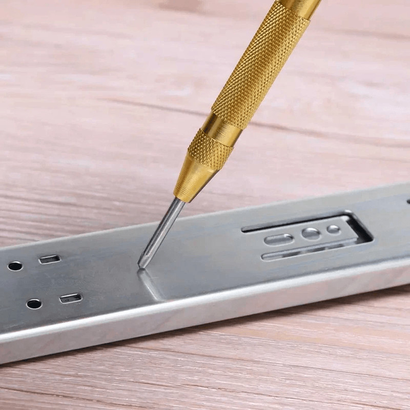 Automatic Center Punch Tool Adjustable Spring Loaded Super Strong Metal Drill Marker For Precision  2