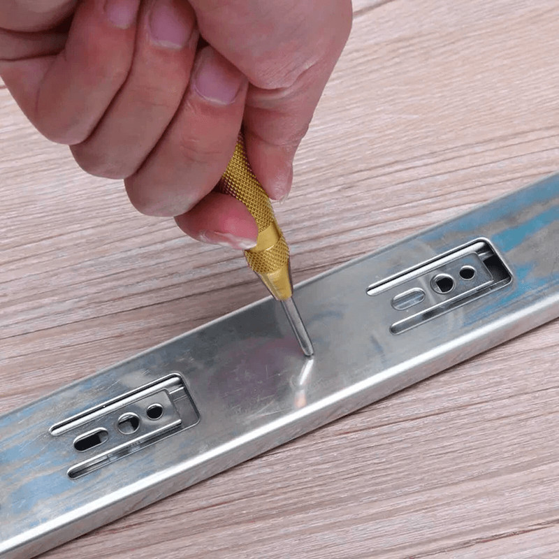 Automatic Center Punch Tool Adjustable Spring Loaded Super Strong Metal Drill Marker For Precision  3