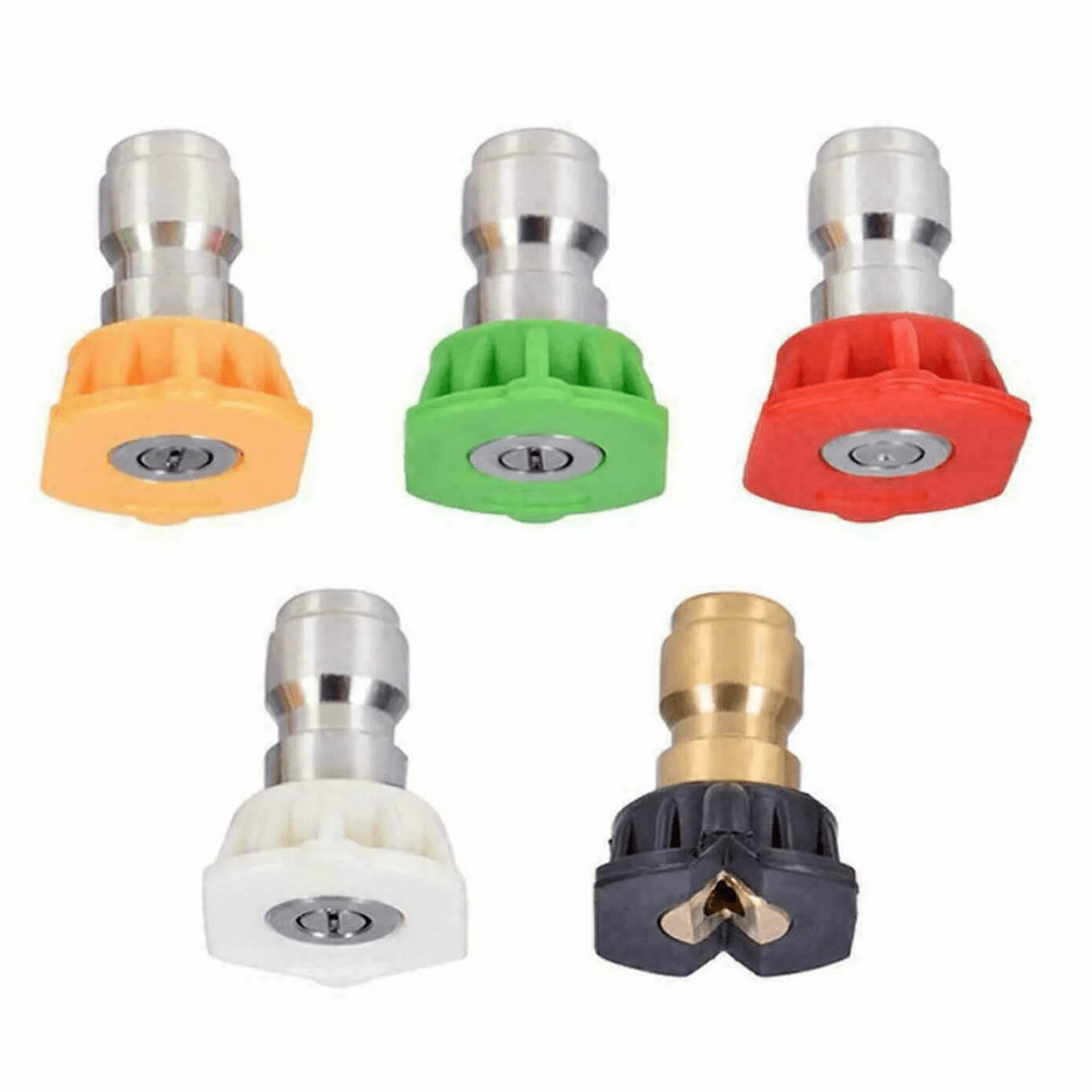 2X 5pcs Pressure Washer Spray Tips Nozzles Kit  High Power Quick Connect 14 Set For Car Roof And Ga 0