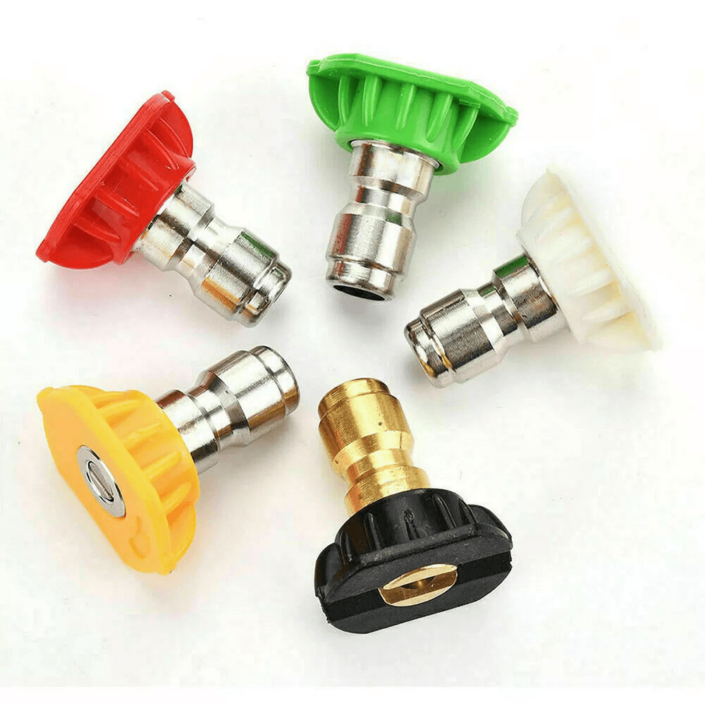 2X 5pcs Pressure Washer Spray Tips Nozzles Kit  High Power Quick Connect 14 Set For Car Roof And Ga 1