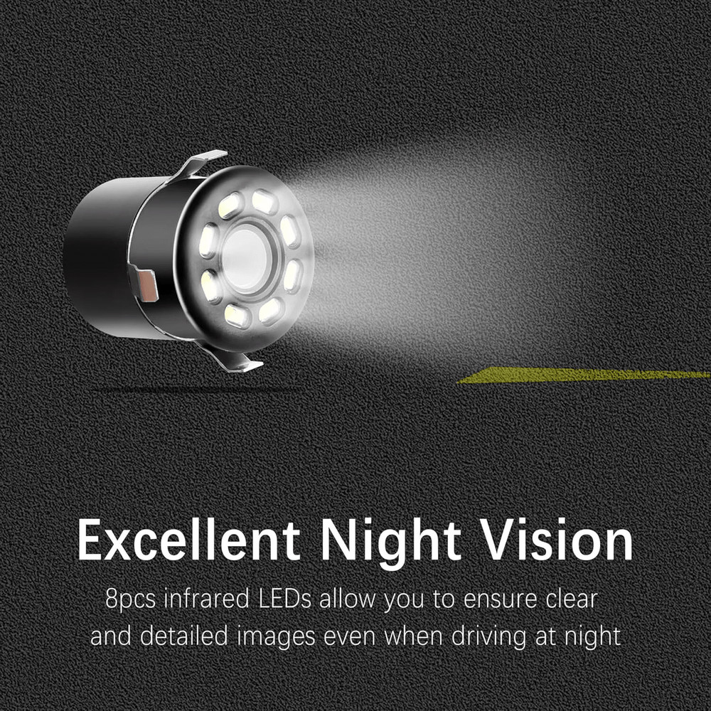 Car Rear View Backup Reverse Camera 140 CMOS HD Waterproof Night Vision With Lights Universal Vehic 1