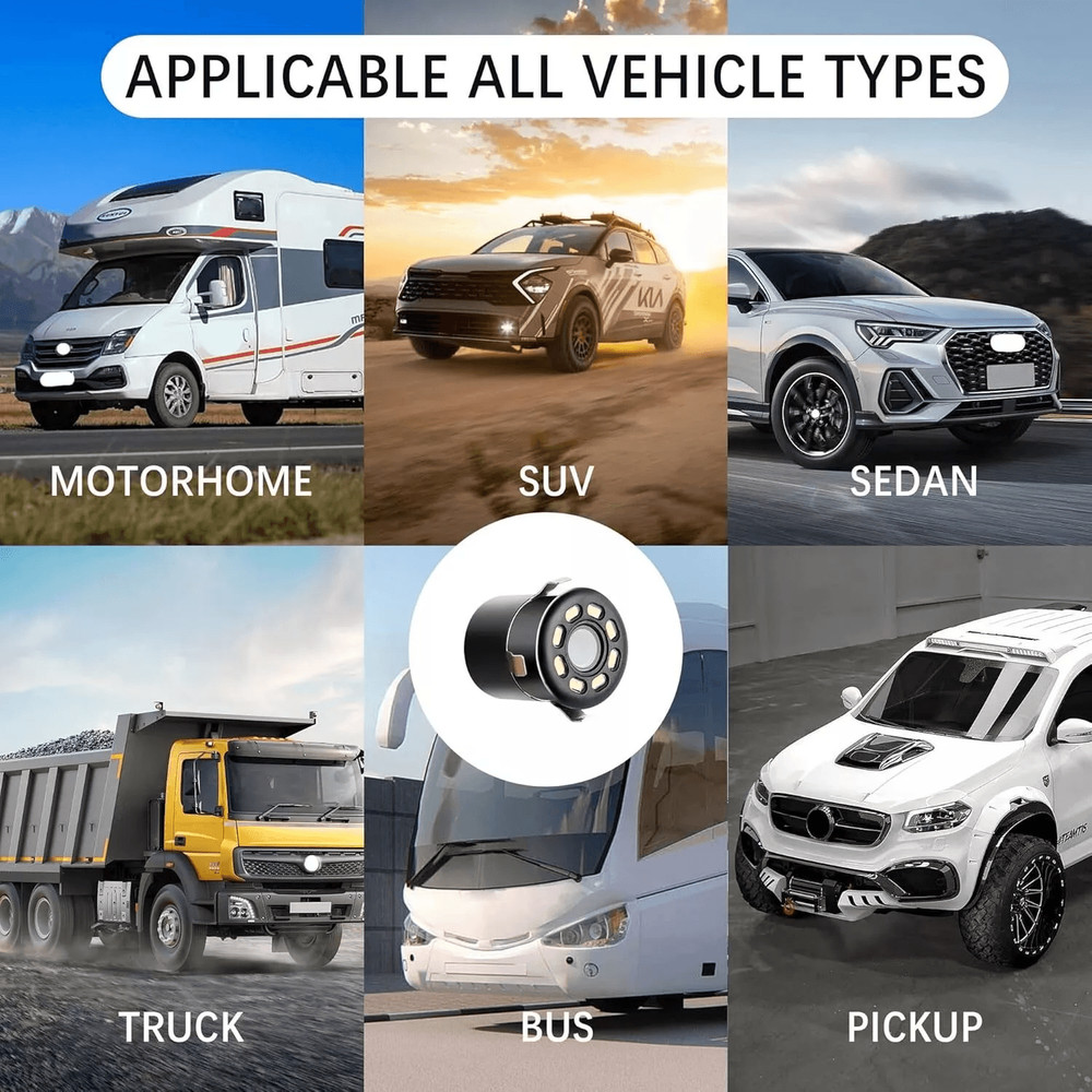 Car Rear View Backup Reverse Camera 140 CMOS HD Waterproof Night Vision With Lights Universal Vehic 0