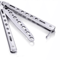Balisong Butterfly Trainer Knife Practice Tool Safe Metal Black Silver Flip Knife For Beginners Gi