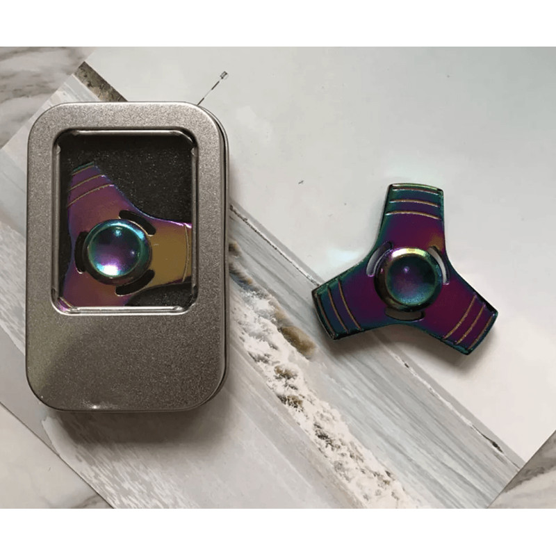 Hand Fidget Spinner Ball Rainbow EDC Desk Toy For ADHD Focus Stress Relief 4