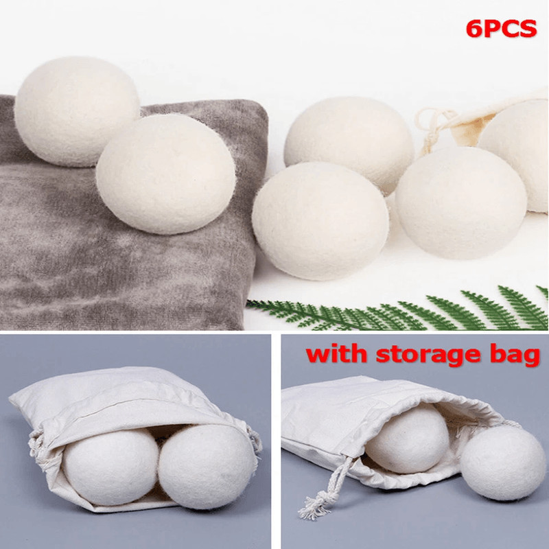 Wool Dryer Balls XL Organic Wool Natural Laundry Fabric Softener Reusable Hypoallergenic ChemicalF 4