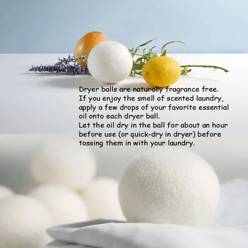 Wool Dryer Balls XL Organic Wool Natural Laundry Fabric Softener Reusable Hypoallergenic ChemicalF 10