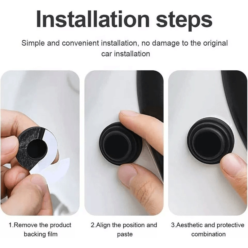 Universal Car Door AntiShock Absorbing Silicone Pad Auto Sound Dampening SilentGasket For Cars SUVs 14