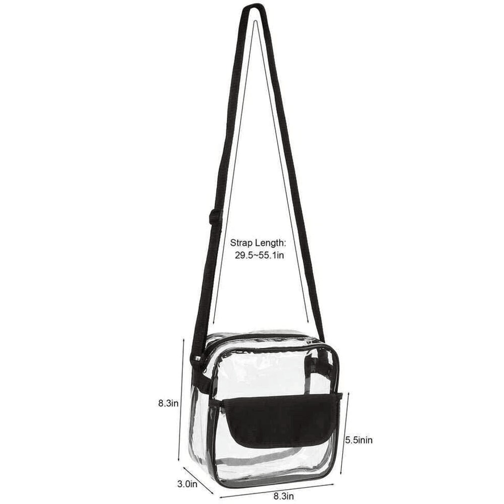 Clear PVC Tote Bag With Zipper Stadium Approved Transparent Handbag For Sports Events 3