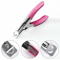 Professional Acrylic False Nail Tip Cutter Clipper Pink SpringLoaded Nail Trimmer For Manicure Fake 3