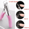 Professional Acrylic False Nail Tip Cutter Clipper Pink SpringLoaded Nail Trimmer For Manicure Fake 0