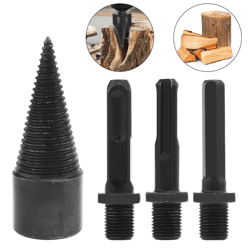 wood splitter drill bit set, high speed twist firewood cone screw driver for efficient log splitting