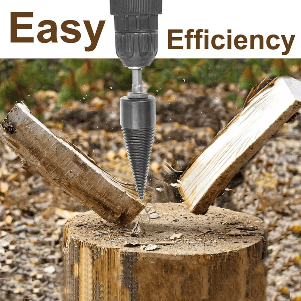 Wood Splitter Drill Bit Set High Speed Twist Firewood Cone Screw Driver For Efficient Log Splitting 4