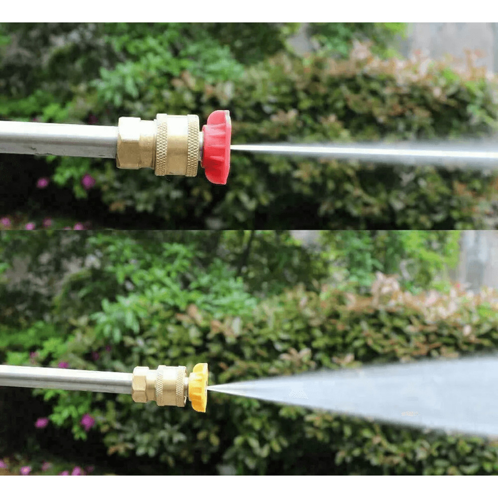 Pressure Washer Spray Tips Nozzles High Power Kit Pack Quick Connect Set For Power Washers Car Roof 5