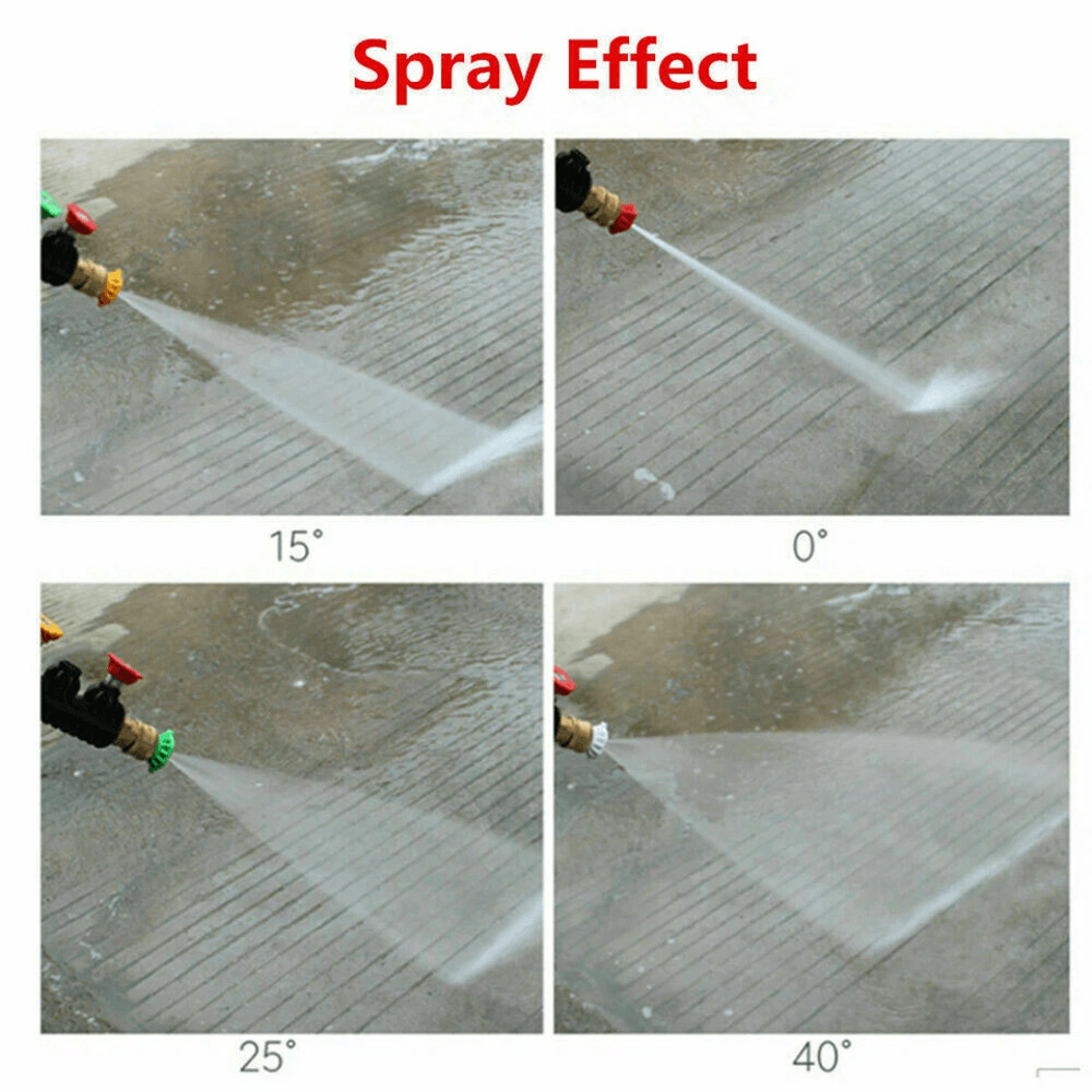 Pressure Washer Spray Tips Nozzles High Power Kit Pack Quick Connect Set For Power Washers Car Roof 3
