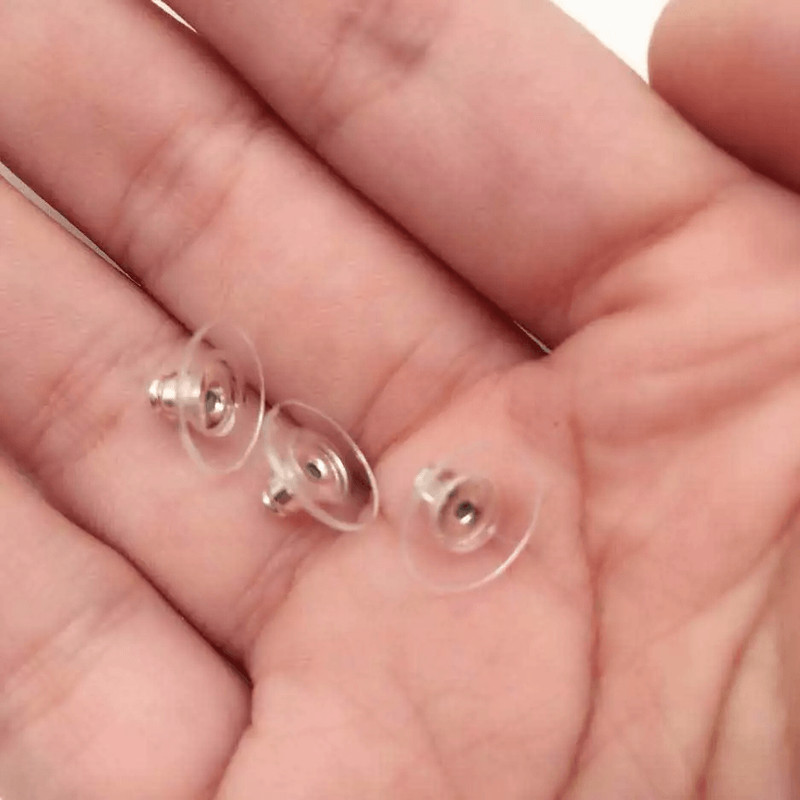 Earring Backs Posts Silver Backings Stopper Ear Ring Jewelry Nut 2