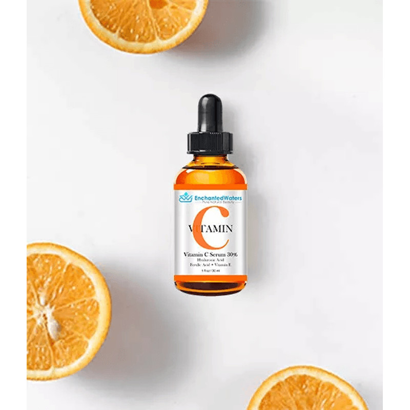 Vitamin C 30 Facial Serum With Hyaluronic Acid Ferulic Acid AntiAging Gel Cream For Brightening Fir 2
