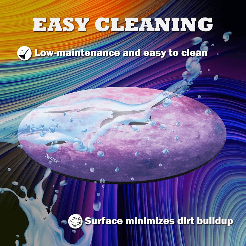 Round Galaxy Mouse Pad NonSlip Purple Venus Design For Gaming Office 4