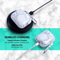 For Airpods Case Marble Glossy Soft TPU Shockproof Protective Cover White 4