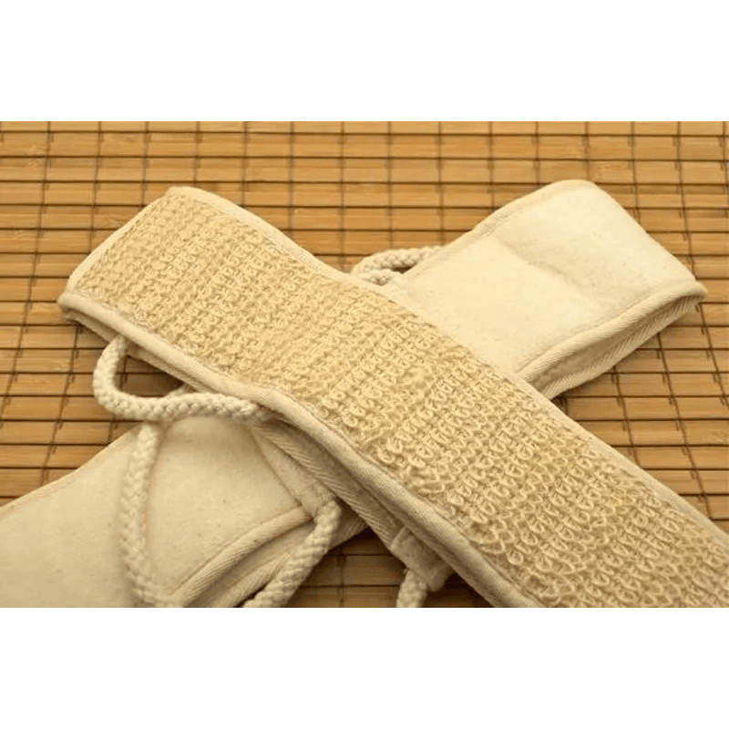 Soft Natural Sisal Fiber Back Strap Exfoliator Scrubber Spa Body Skin Brush For Deep Cleansing Gen 2