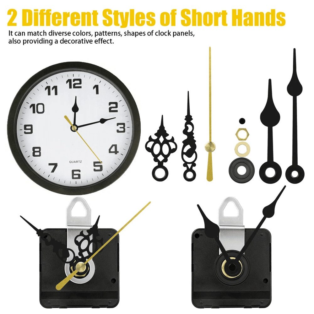 Silent Quartz Wall Clock Movement Mechanism With DIY Replacement Hands Easy Clock Repair Tool Parts 2