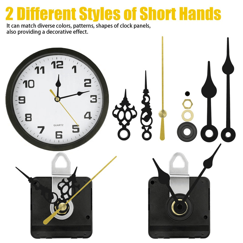 Silent Quartz Wall Clock Movement Mechanism With DIY Replacement Hands Easy Clock Repair Tool Parts 2