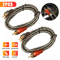 Premium 2Channel RCA Cables Twisted Pair Car Audio Shielded Interconnect Amp Wire With Copper Core 0