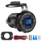 Quad Port Fast Car Charger QC 30 USBC Outlet Socket For Boat RV Marine Charging Voltmeter Dustpro 0
