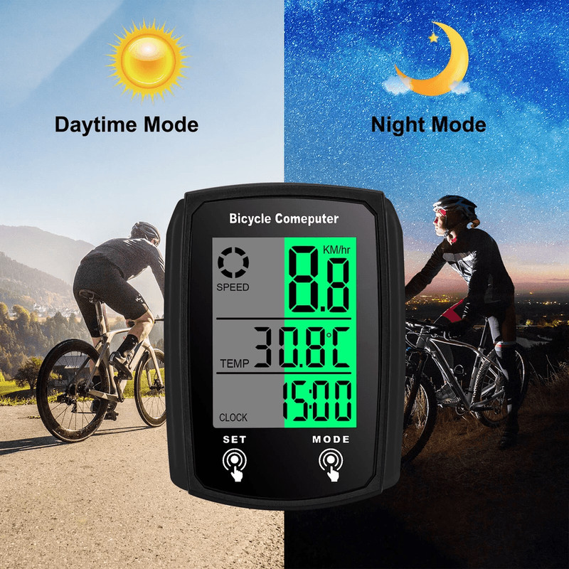Waterproof LCD Bike Speedometer Odometer Wired Digital Bicycle Cycle Computer 3