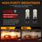 White Amber LED Turn Signal Bulbs DRL Switchback ErrorFree Parking Light Kit 2