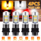 White Amber LED Turn Signal Bulbs DRL Switchback ErrorFree Parking Light Kit 0