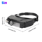 Jewelers Headband Magnifier With LED Lights Adjustable Visor Magnifying Glasses For Close Work 4