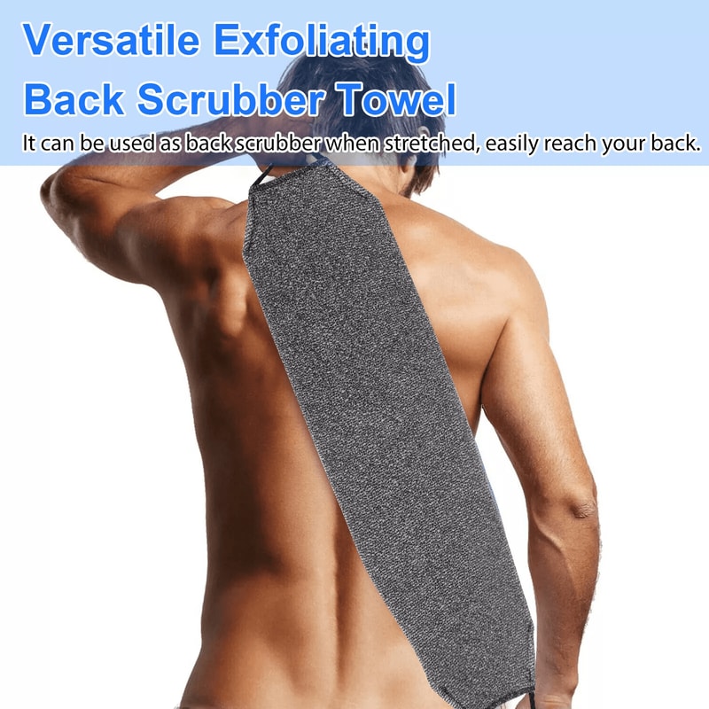 Exfoliating Back Scrubber Towel Strip For Shower Bath Soft Skin Body Wash Cloth For Spa And Exfoli 2