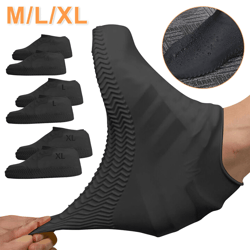 anti-slip silicone rain shoe covers, reusable waterproof overshoes for men & women