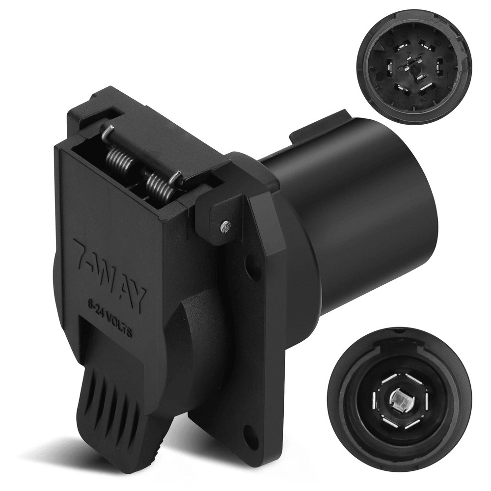 RV Blade 7 Pin Trailer Tow Plug USCAR Socket For Ford F150 Truck Connector 0