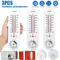 3Pcs Wall Thermometer Indoor Outdoor Yard Garden Greenhouse Home Humidity Meter 0