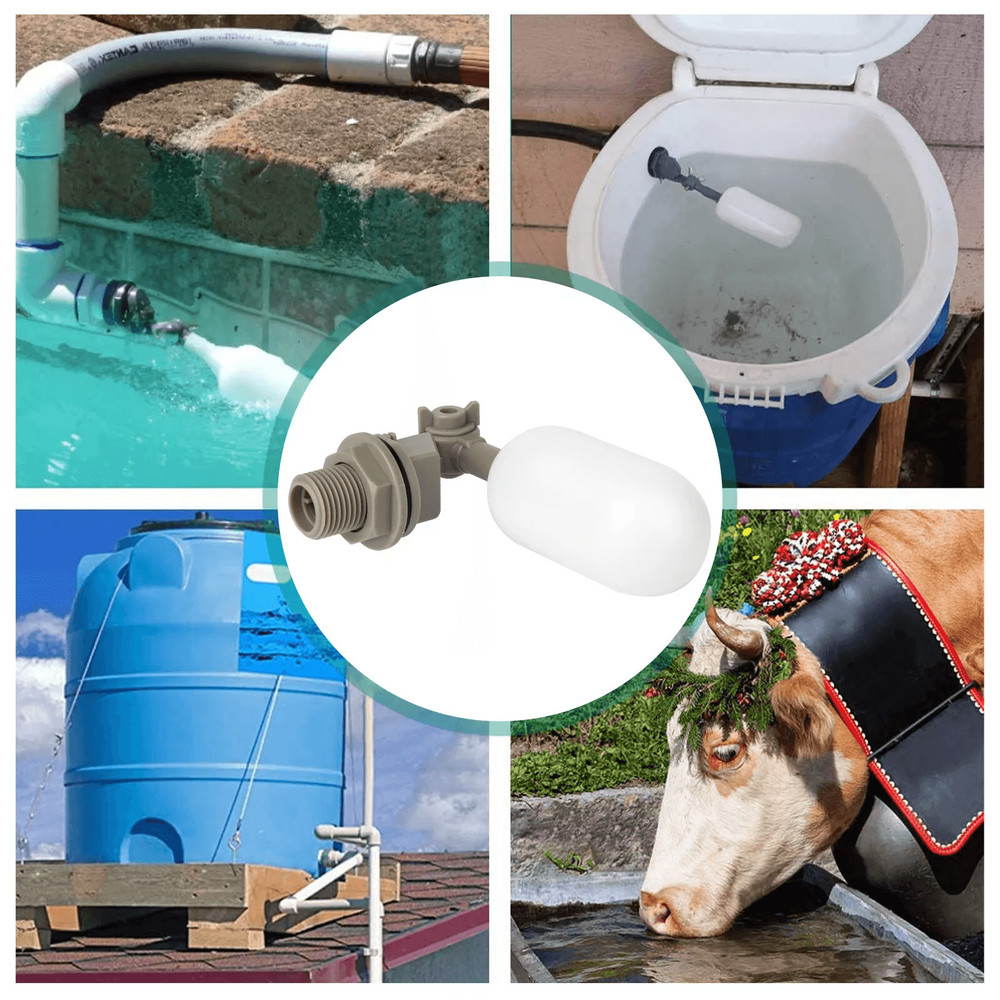4x Water Float Valve Adjustable Arm 12 Automatic Fill Stop  Plastic Water Filter Float Valve For Ta 3