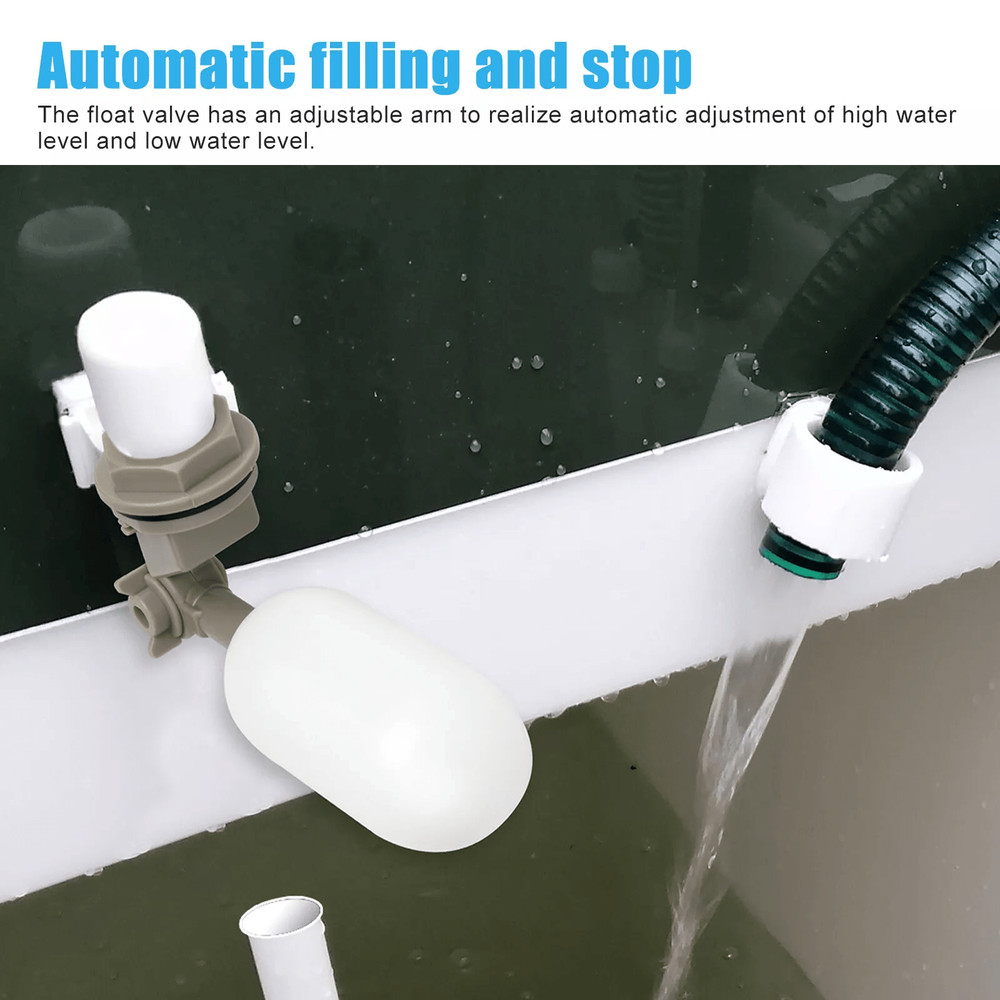 4x Water Float Valve Adjustable Arm 12 Automatic Fill Stop  Plastic Water Filter Float Valve For Ta 5