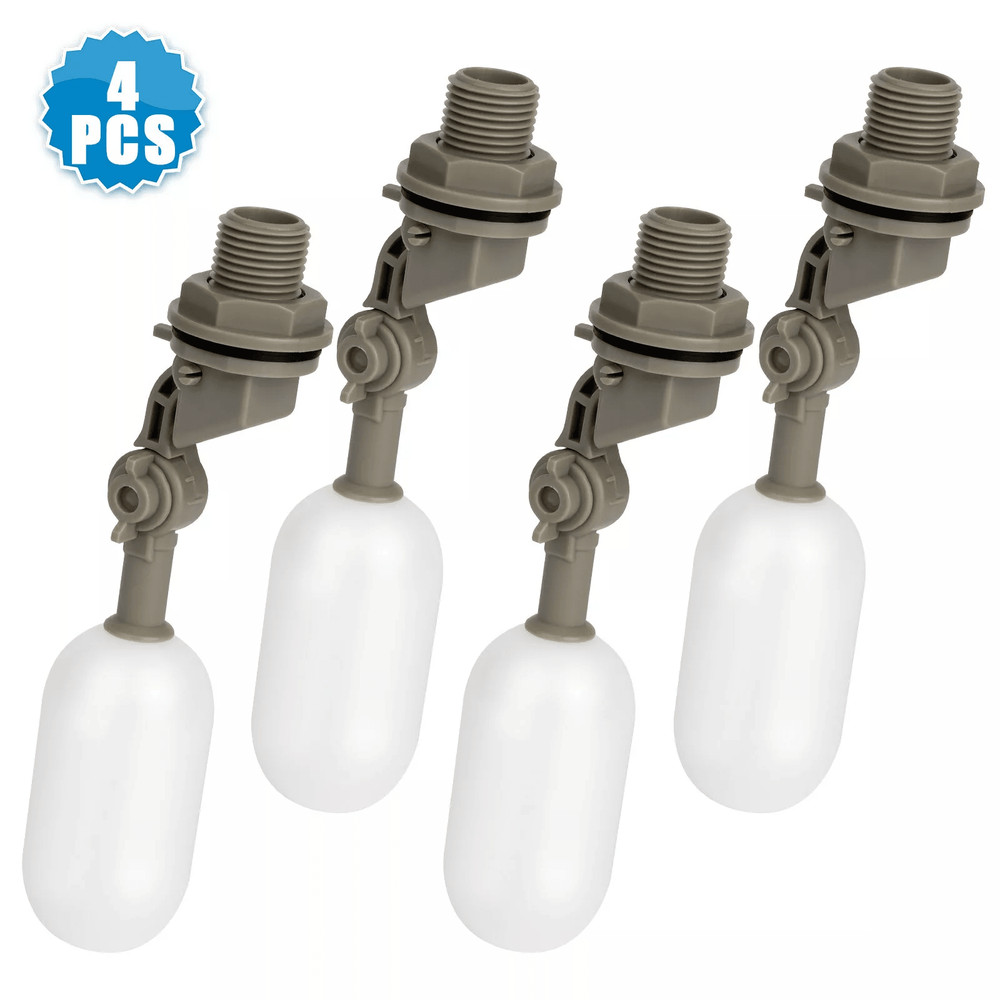 4x Water Float Valve Adjustable Arm 12 Automatic Fill Stop  Plastic Water Filter Float Valve For Ta 0