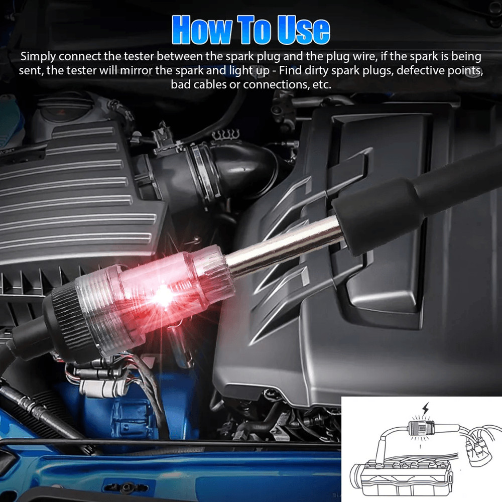 Universal Spark Plug Tester Ignition System Coil Engine Diagnostic Tool For 2 4Stroke Engines 2