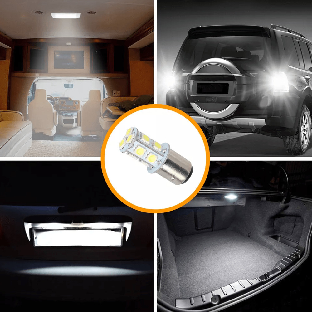 LED Tail Brake Light Bulbs 13 SMD 6500K White For Car Truck 5