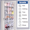 28 Grids Over Door Shoe Organizer Rack Hanging Storage Holder With Mesh Pockets For Closet Bathroom 4