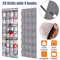 28 Grids Over Door Shoe Organizer Rack Hanging Storage Holder With Mesh Pockets For Closet Bathroom 0