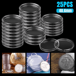 coin capsules holder storage case clear for silver eagle, plastic protective coin display container