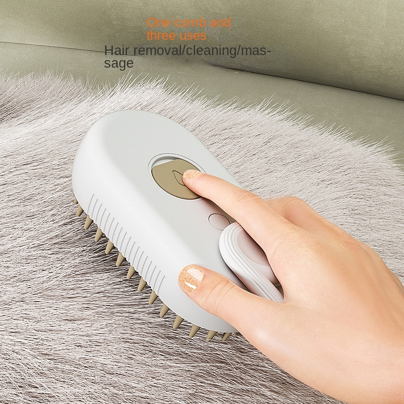Steamy Dog Brush Multifunctional Pet Grooming Comb With Spray Massage Features 2