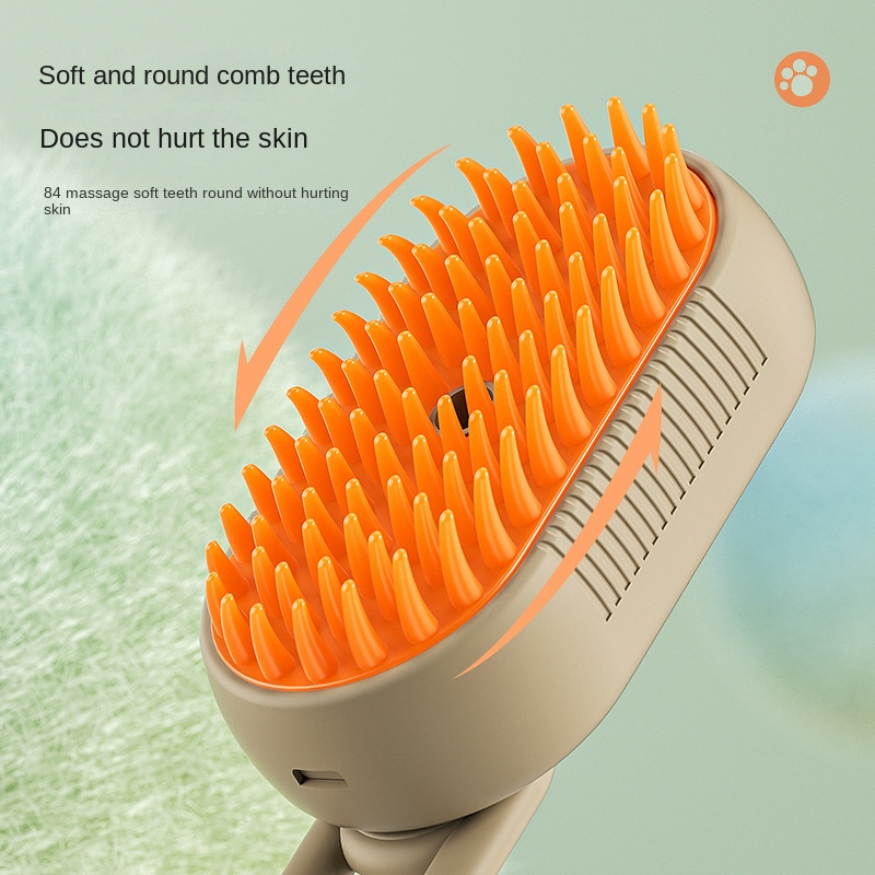 Steamy Dog Brush Multifunctional Pet Grooming Comb With Spray Massage Features 3