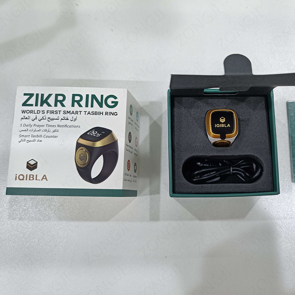 Waterproof Praise Tally Ring Smart Digital Counter for Zikr  Muslim Prayer Time