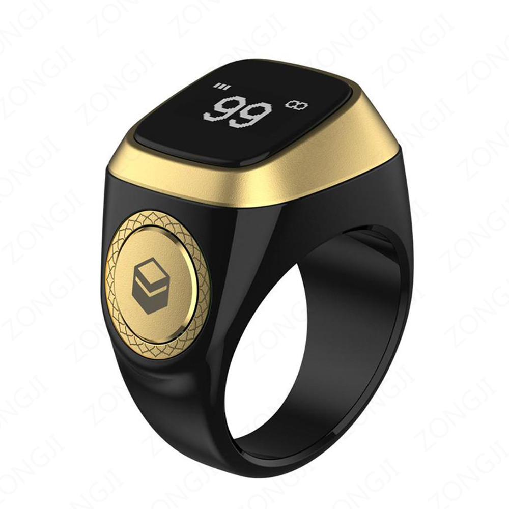 Waterproof Praise Tally Ring, Smart Digital Counter for Zikr & Muslim Prayer Time